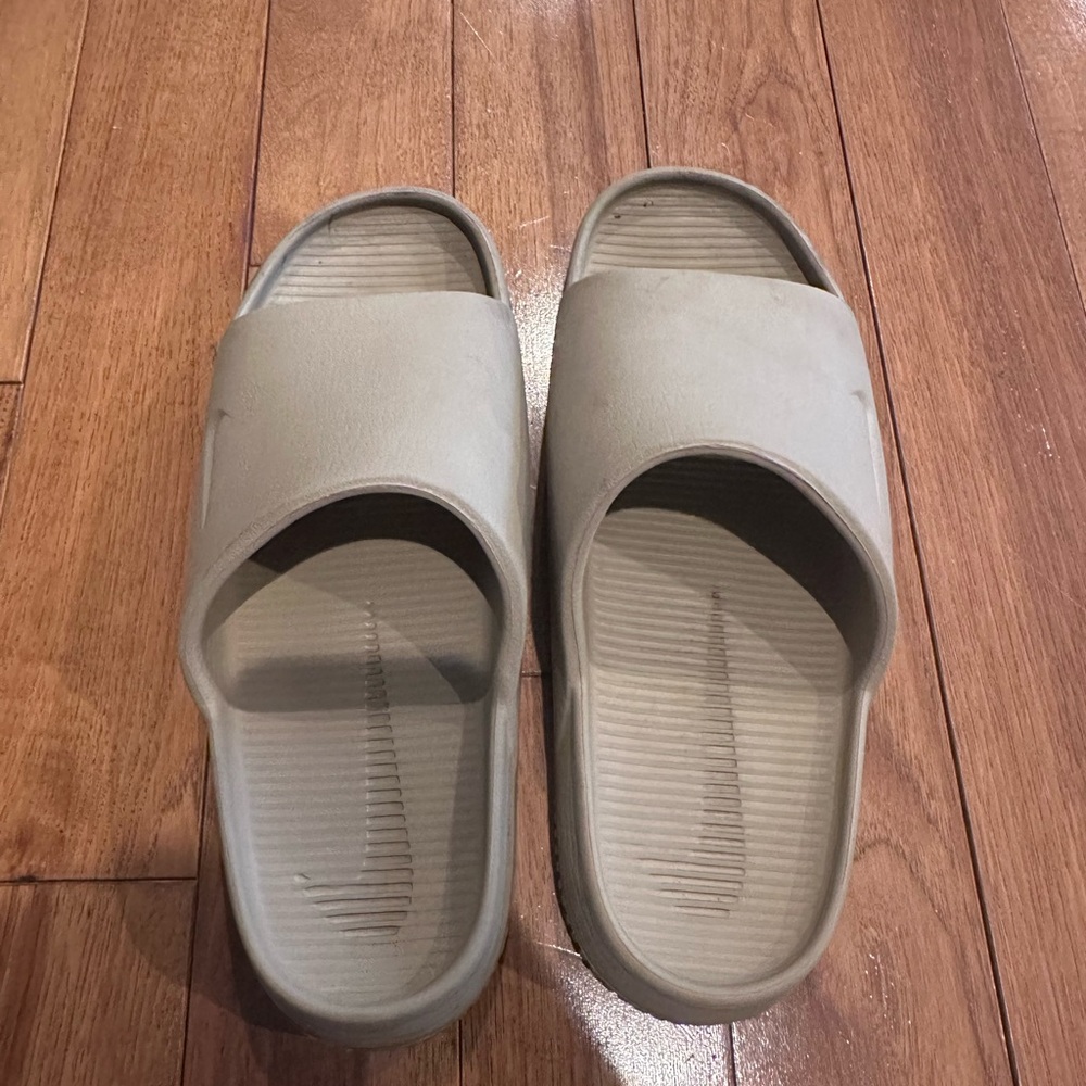 Nike Light Gray Slide Sandals